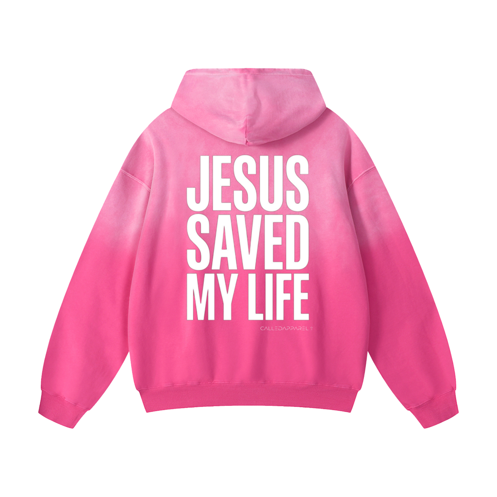 Jesus saved my life Sunfade Oversized Hoodie