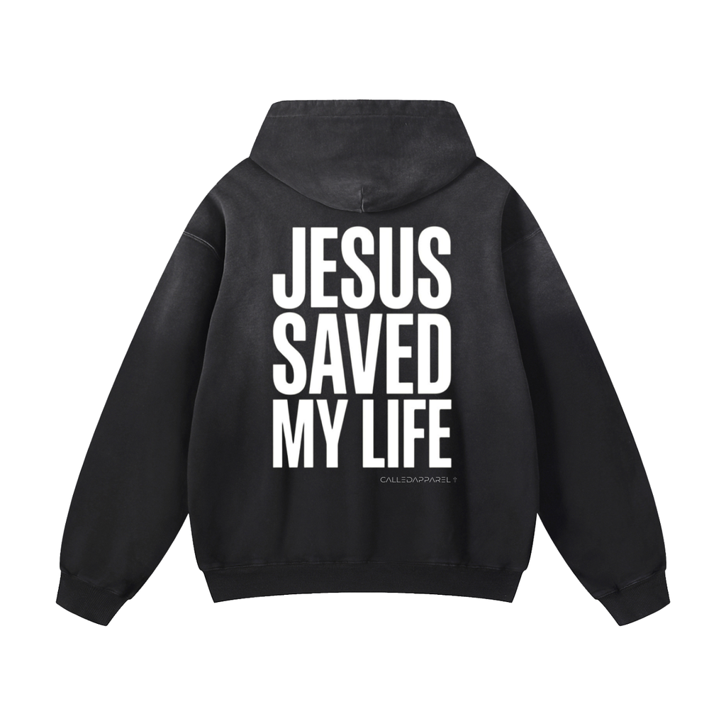 Jesus saved my life Sunfade Oversized Hoodie