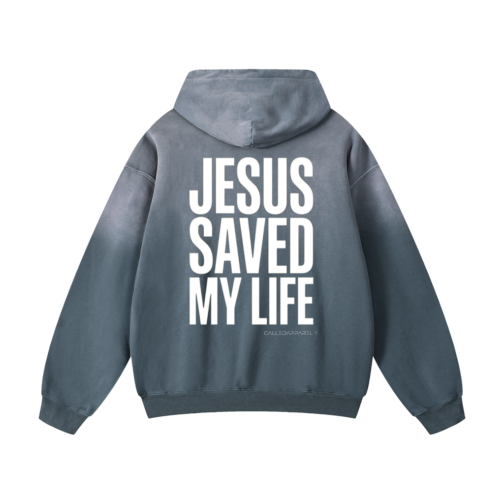 Jesus saved my life Sunfade Oversized Hoodie